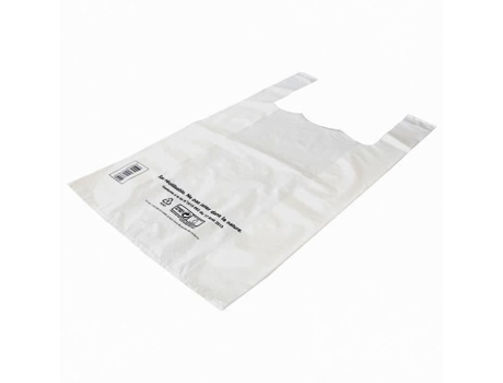 Bolsa De Ombro Reutilizável Em Ldpe Branco 50 Mic X100 26x12x45cm Sphere