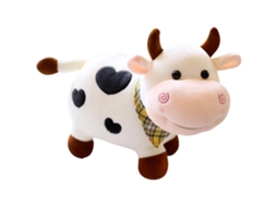 Brinquedo De Pelúcia De Vaca Fofa Com Sorriso, Boneca De Pelúcia Suave Para Crianças
