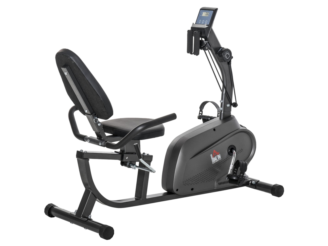 Bicicleta Estática Aço E Abs Cor Preto 121-142x62x101 Cm Homcom