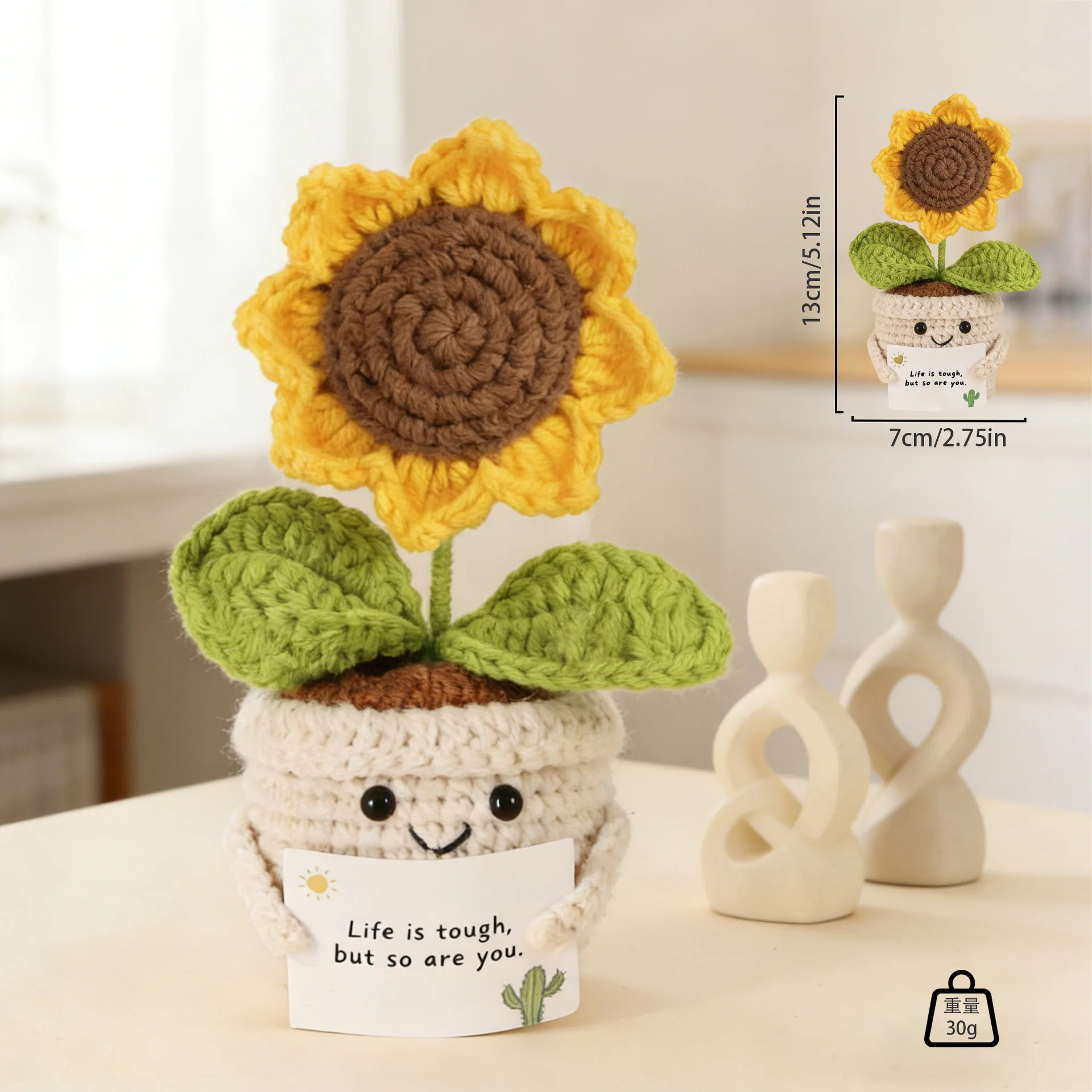 Novo Vaso De Tulipas De Crochê, Feito À Mão, Plantas De Crochê