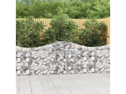 Vidaxl Cestos Gabião Arqueados 9 Pcs 200x30x80/100cm Ferro Galvanizado