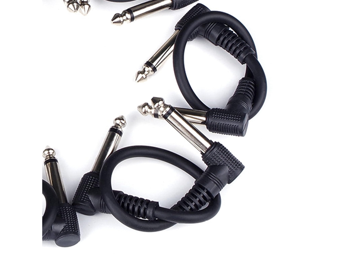 Embalagem Com 6 Cabos Para Pedais De Guitarra Com Núcleo De Cobre, Baixa
