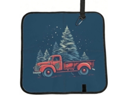 Caminhão Vermelho Com Almofada Dobrável Em Formato De Árvore Natal, Almofada Portátil Para Uso Interno E Externo, Ideal