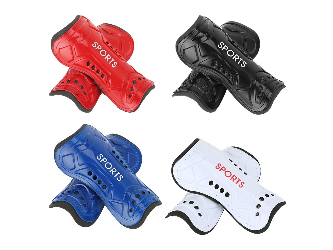 Conjunto de 4 pares de caneleiras de futebol para crianças e adultos com proteção antiderrapante para as pernas.