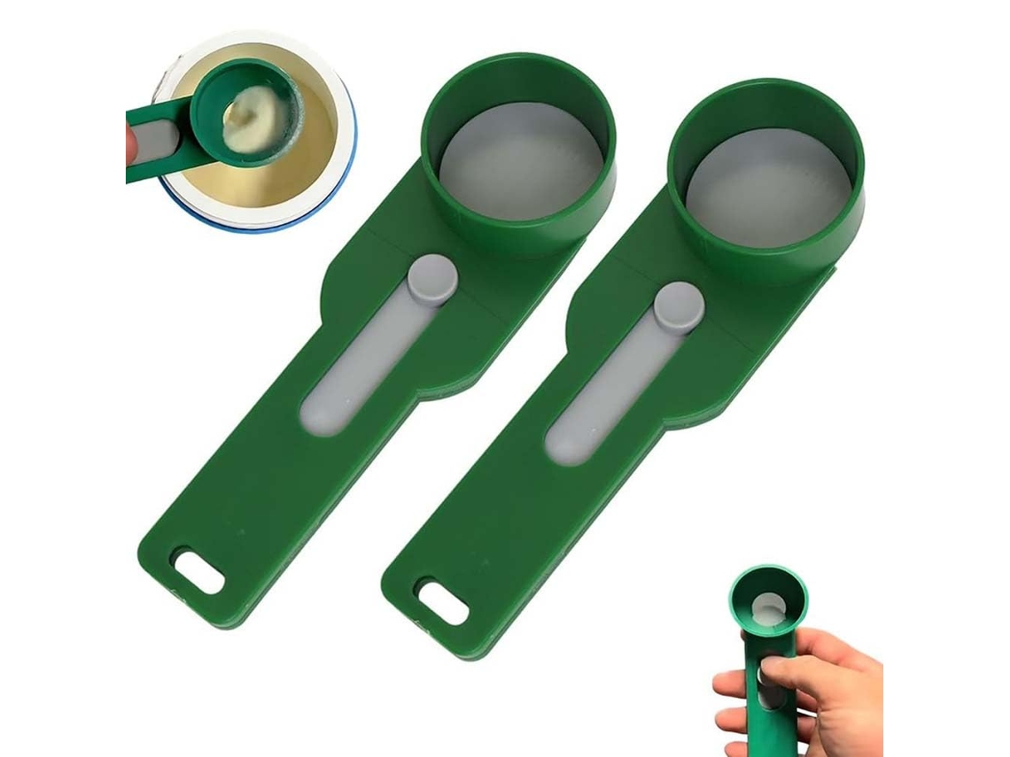 Colher Multiuso De 2 Peças Com Funil Integrado, Medidora Para Pós,