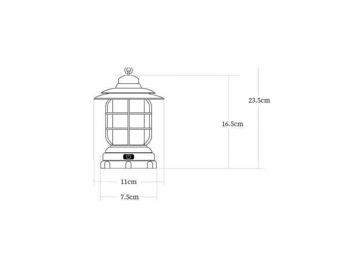 Lanterna de Acampamento Led Dimmável IPX4 à Prova D'água Luz Branca para Jardim Balcão S/MARCA