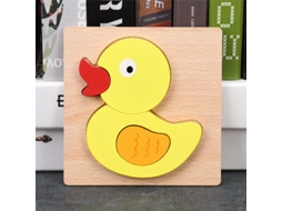 Puzzles De Madeira Para Bebés E Crianças De 1, 2 E 3 Anos, Brinquedos Montessori Educativos Para Bebés Patinho Amarelo Hexinyigjly