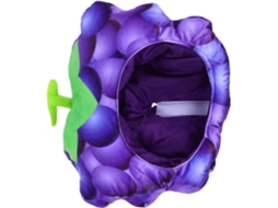 Chapéu De Pelúcia Unissex Para Fantasia Com Estampa De Uvas - Tamanho Único