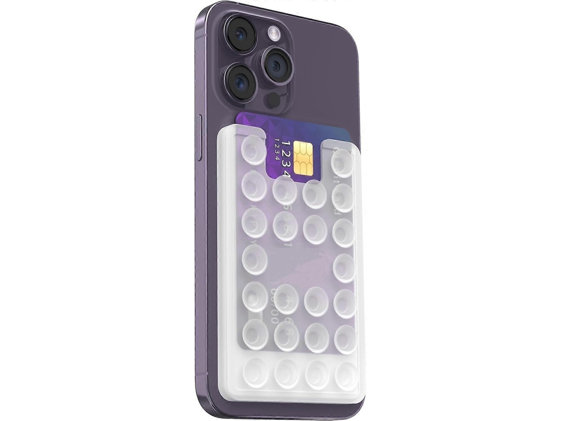 lcs2x Suporte De Celular Com Ventosa, Carteira De Silicone Autoadesiva Para Iphone E Android, Suporte Para Celular Com Mãos Livres
