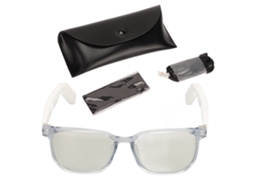 Óculos de Sol Inteligentes UV400 com Alto-falantes de Ouvido Aberto e Som Estéreo branco H2c S/MARCA