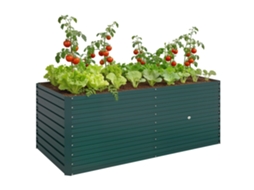 Vaso Elevado de Metal, 160 X 80 X 60 Cm, Verde | S/MARCA