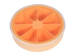 Forma De Silicone Para Cubos Gelo Com Tampa, Fácil De Desenformar, Forma Flexível Para Cubos De Gelo(laranja)