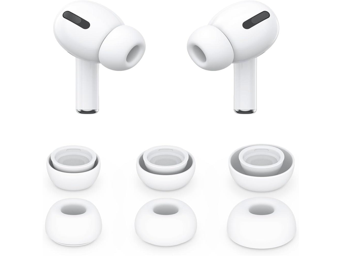 Ponteiras Zruxe Para Airpods Pro/pro 2 Silicone Branco (set 3 Tamanhos, Anti-derrapante, Reducao De Ruido)