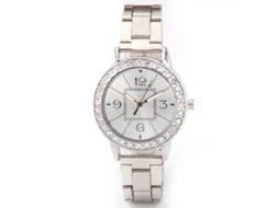 Reloj De Moda Para Hombre Y Mujer Con Correa De Acero Dial Redondo Cuarzo (plata)