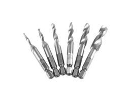 Conjunto 6pcs Broca Rosqueador Hss4341 com Cabo Hexagonal M3 a M10 para Metais | S/MARCA