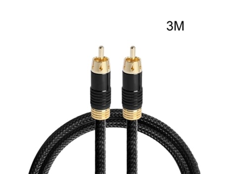 Cabo de subwoofer RCA macho para RCA macho banhado a ouro Cabo de vídeo RCA para subwoofer Zmliyecqnq