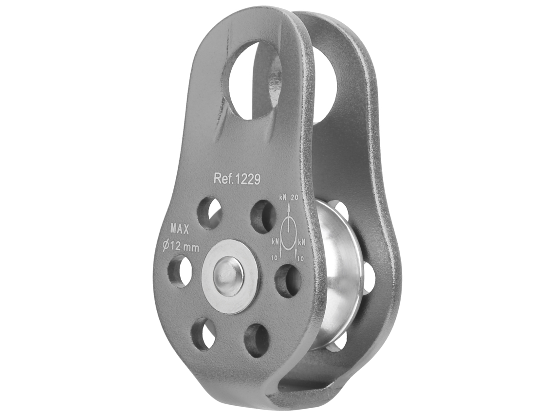 2026 polea Fija Lateral Pequeña de Aluminio 20kn para Escalada Al Aire Libre Y Trabajos Aéreos Gris
