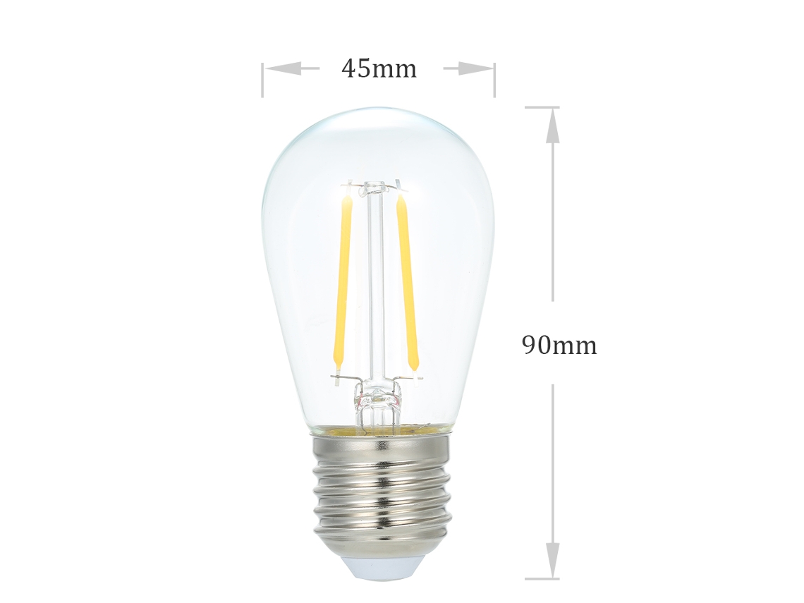 Rebe-bombilla Led Regulable Tomshine 4 Pack 2w Ac220-240v Base E27 Luz Blanca Cálida Para Hogar Restaurante