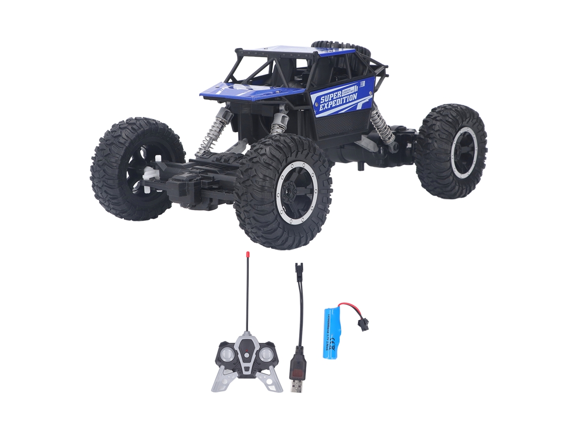 Ats coche de Controle Remoto Todo Terreno 1:18 2.4g Rodas Grandes Deslizamento Escalada Modelo Elétrico Azul