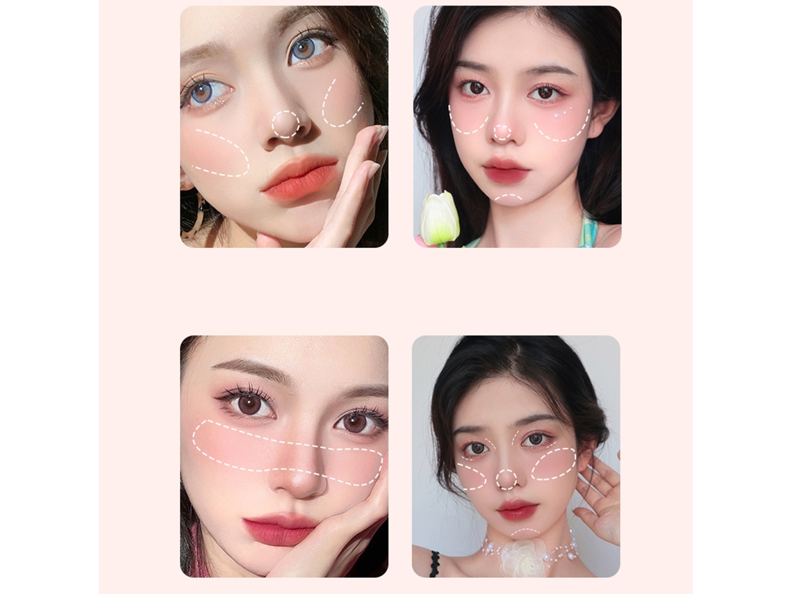 Pó De Blush Com Destaques Cherry Blossom Hold Live - Tons De Rosa Matte E Shimmer