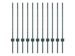 Conjunto 11 Poste De Jardim Vidaxl Verde Aço (120 Cm)