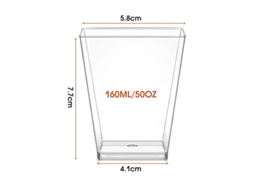Taças de Champanhe Descartáveis de Plástico Transparente para Festas.copo Transparente Ll24 de 150 Ml, Sem Tampa. YUNZII