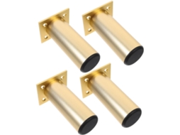 Conjunto De 4 Pés Ajustáveis Em Liga Alumínio Para Móveis, Como Armários, Mesas, Cadeiras, Sofás E Camas Faça Você Mesmo