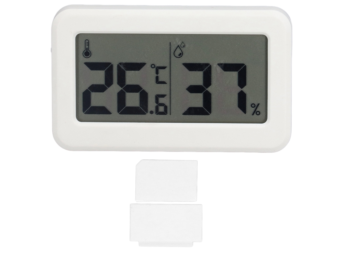 Medidor Digital de Temperatura e Umidade Mini com Display Eletrônico e Alta Precisão para Ambiente Interno e Externo