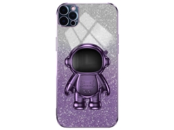 Suporte Casa Para Iphone 12 Pro Max Pele Sintética Roxo