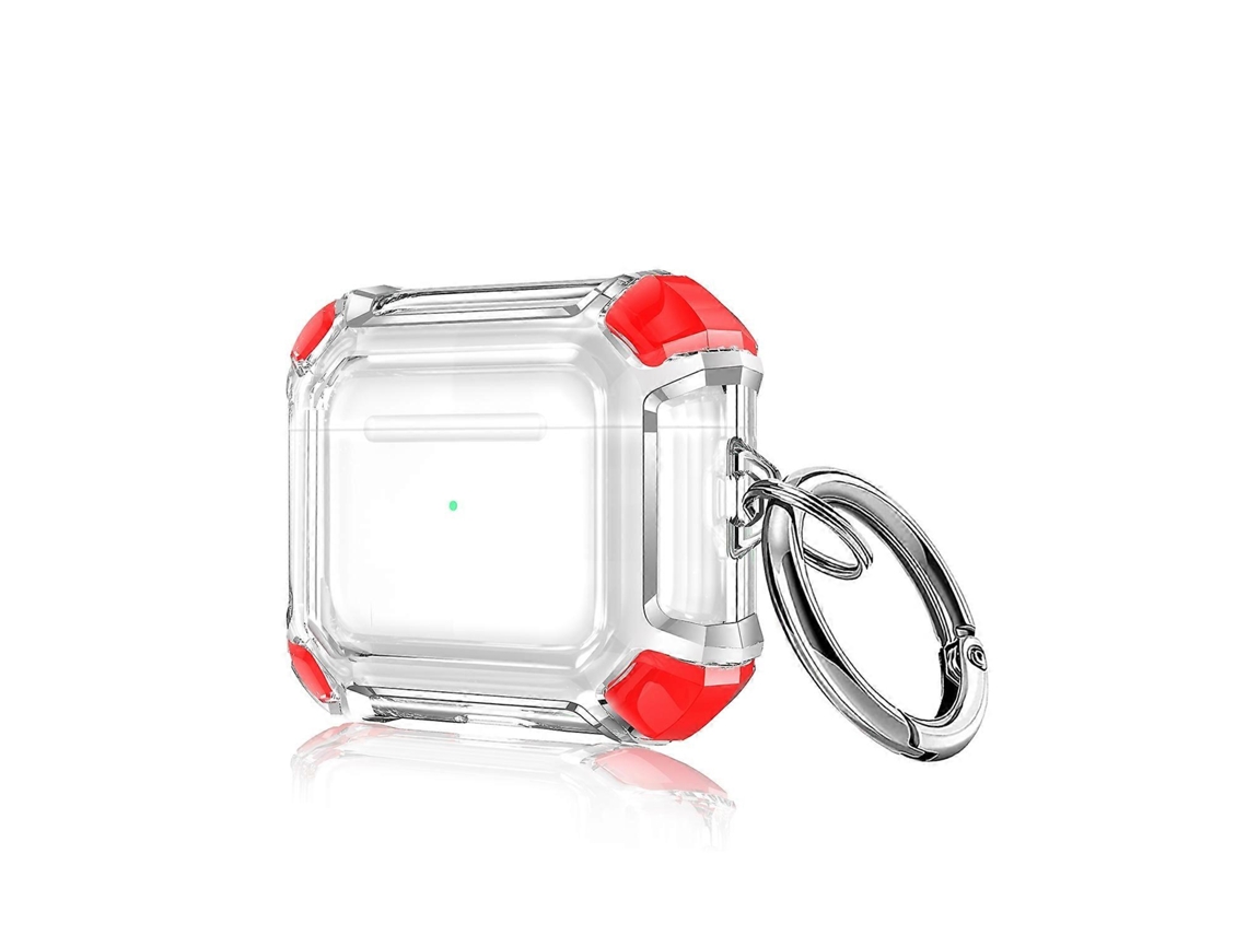 Película protetora transparente antichoque em policarbonato para iPhone e AirPods 3, bicolor, com alça para pendurar (verde menta). GIECY (unidade)