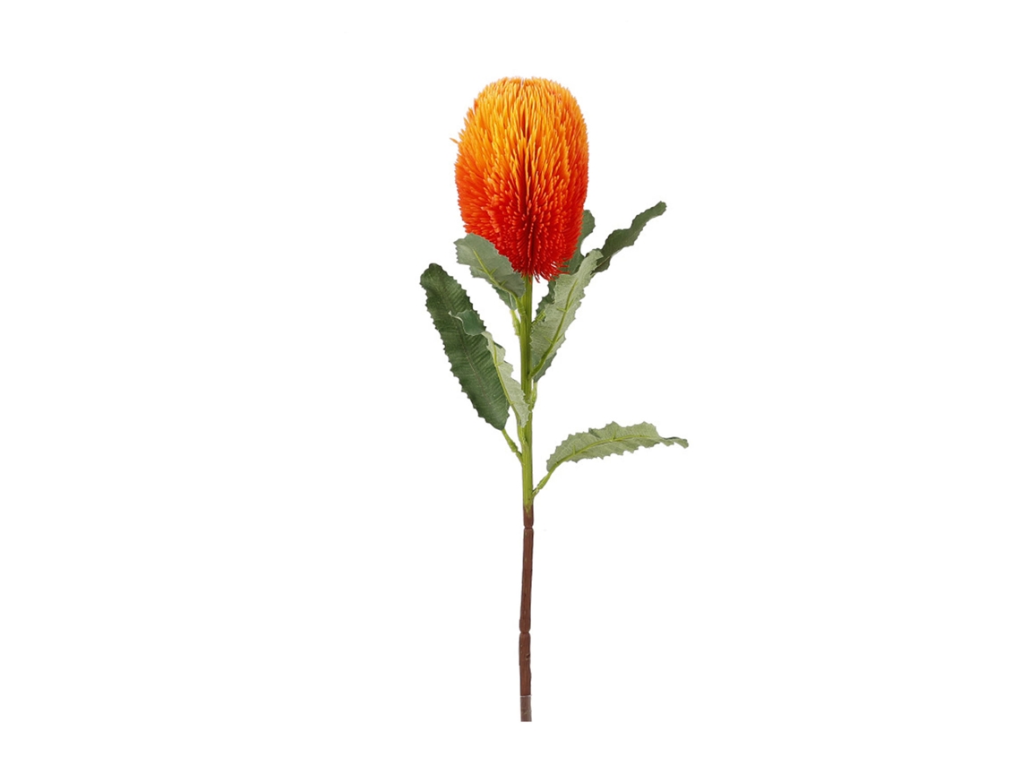 Flor Artificial Banksia Laranja Alta | S/MARCA