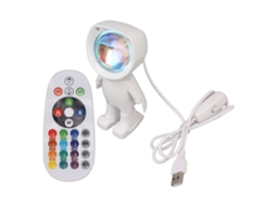 Luminária Led Encantadora Em Formato De Robô Astronauta Com Projeção Hd Giratória, Decoração Multifuncional Para Sala De Estar E Presente Aniversário