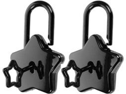 Conjunto De 2 Cadeados Em Liga Zinco Formato Estrela Para Malas E Bagagens, Fáceis De Transportar, Versáteis Para