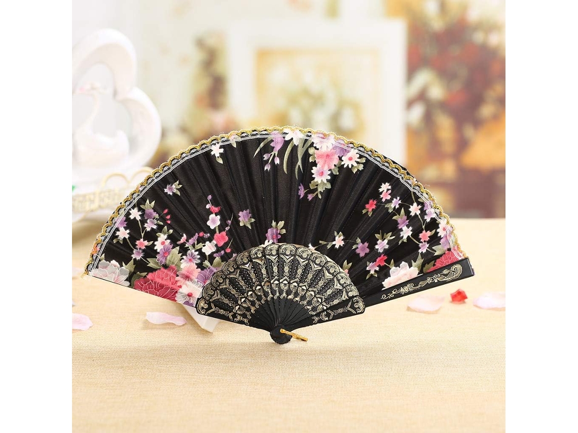 Ventilador portátil dobrável, conjunto de ventiladores dobráveis para presente, ventiladores de mão portáteis.