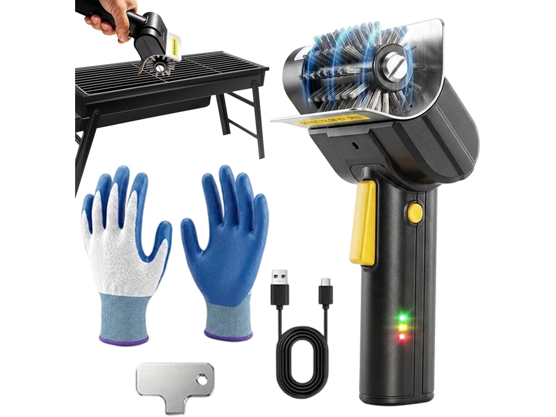 Escova Elétrica Para Churrasqueira Com Cabo Ergonômico - Uso Externo