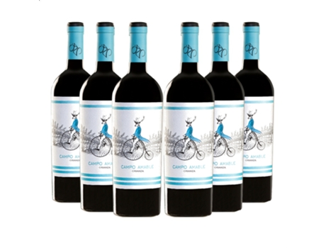 Vinho Campo Amable Crianza 6uds De 75cl Vinho Tinto Tempranillo De La Mancha De Bodegas Altovela 4,5 L