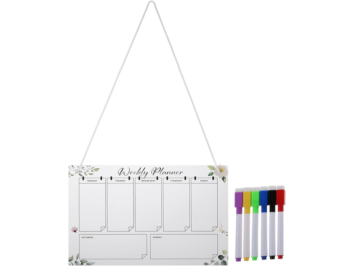 Calendário de Geladeira em Acrílico Alipis: Quadro Branco para Escrever e Apagar 30 Cm X 20 Pendurar, Ideal