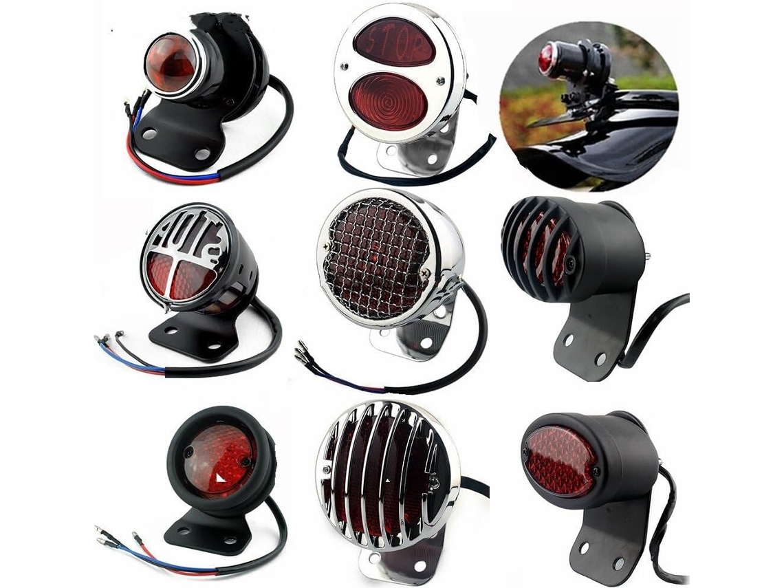Lanterna Traseira para Motocicleta Lohfgtar Adequada Harley Chopper Bobber Softail Fácil Instalação: