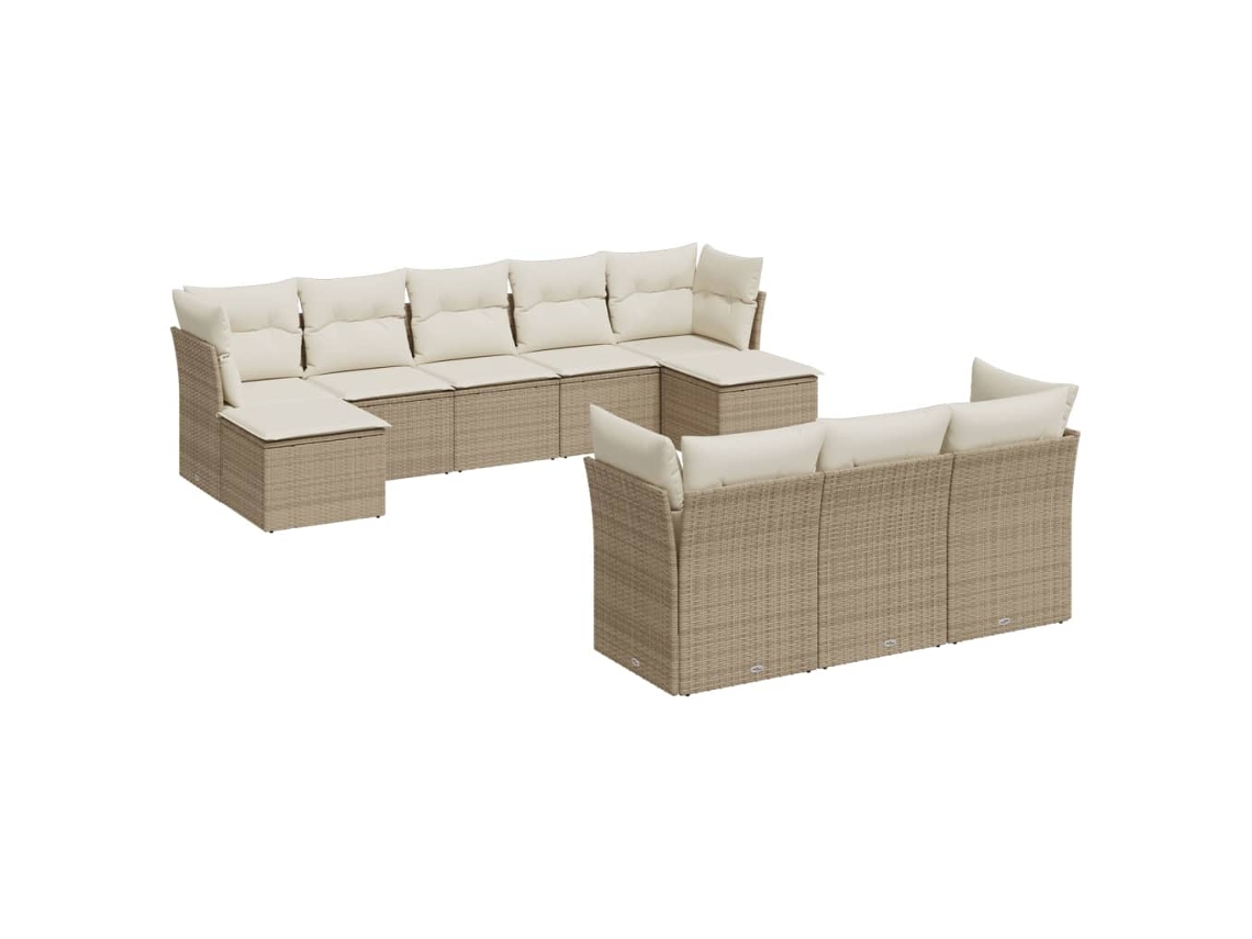 Garden Sofa Set, Garden Sofa Sets Vidaxl Bege Rattan / Vime (n/a)