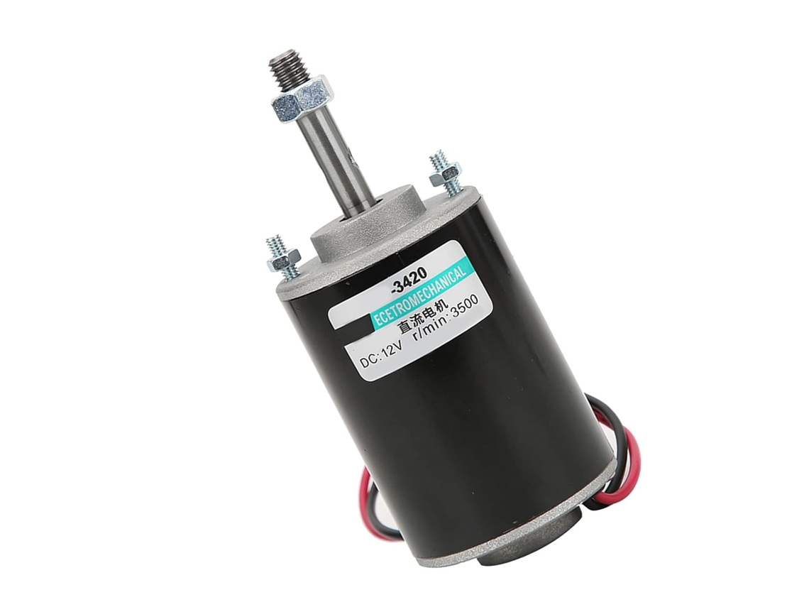Motor Cc De Imã Permanente Alta Velocidade E Baixo Ruído, Com Escovas, Rotação Cw E Ccw, 30w, 12v E 3500rpm