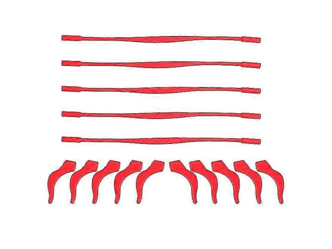 5 Conjuntos de Suportes Óculos Silicone Elástico Antiderrapante para Crianças, Pontas Têmpora, Ganchos o Relha GOKOCO