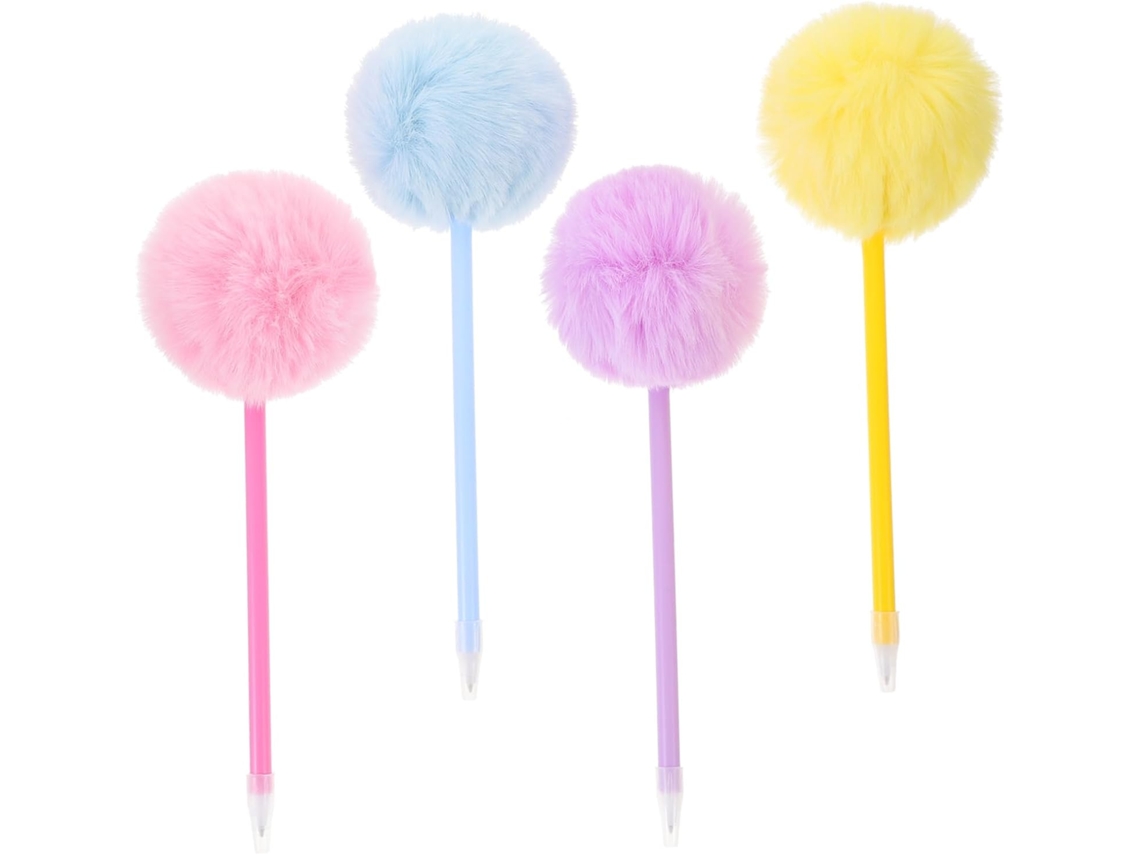 Canetas Esferográficas Villcase Pompon, Design Ergonômico Com Ponta