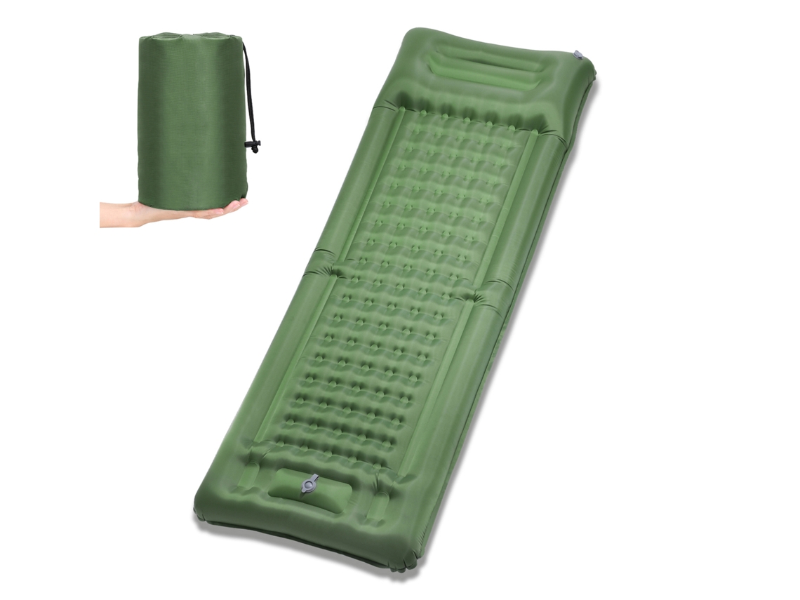 Colchão de Ar Inflável para Camping 4 Polegadas com Bomba Integrada