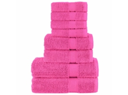 Towel Set, Towel Sets Vidaxl Cor-de-rosa Algodão (n/a)