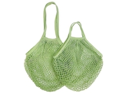 Conjunto De 2 Sacolas De Compras Reutilizáveis, Sacola Portátil De Malha Para Frutas E Verduras, Ecológica, Dobrável, Em Algodão, Ideal Para Compras.