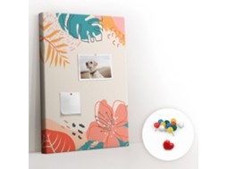 Painel De Cortiça Para Parede Bordas Tropicais Para O Quarto Das Crianças Espelharte (40x60 Cm)