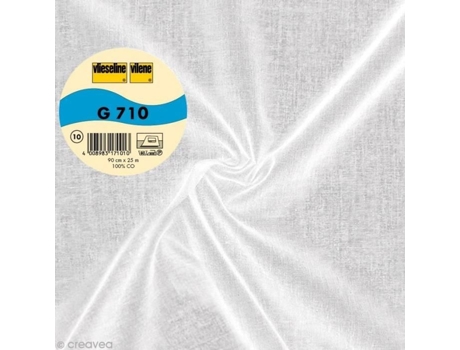 G710 Algodão Tecido Largura 90 Cm Branco À Metragem Vlieseline (sob Medida)