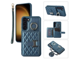 Capa Para Celular Com Suporte Horizontal Para Cartões E Argolas, Com Cordão Duplo, Compatível Com Samsung Galaxy S23+ 5g.