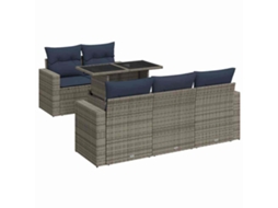 Garden Sofa Set, Garden Sofa Sets Vidaxl Cinzeto Rattan / Vime (n/a)