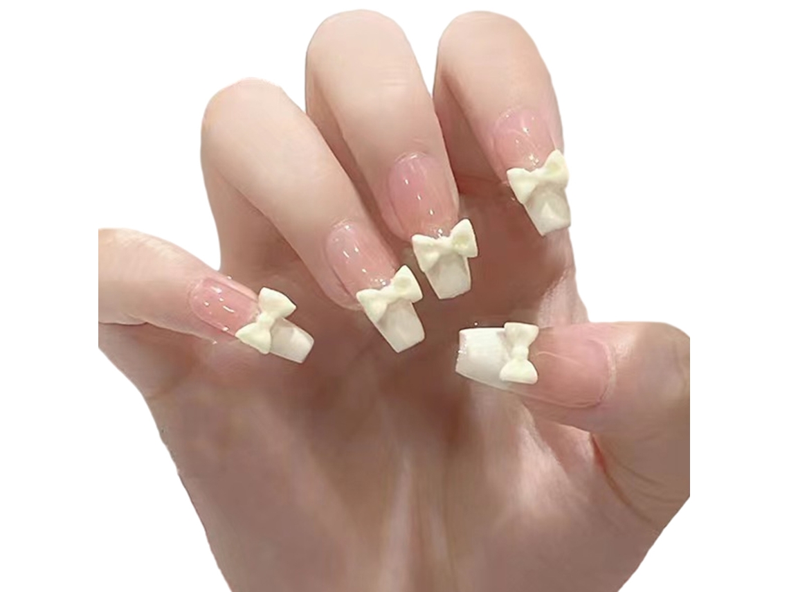 Conjunto de Kit de Manicure com Unhas Falsas Curtas Removíveis para Decoração. NEVEANCE